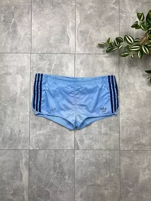 Vintage Adidas West Germany Blue Running Shorts Mens Size M • $40.49