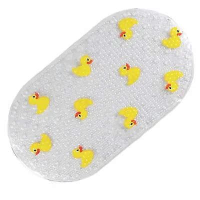 Bath Mat Non Slip Shower Mat Baby Cute Ducks Kids Anti Mould Strong Suction • £10.99