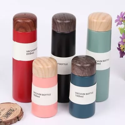 150/250ML Thermos Water Cup Mini Wood Grain Thermos Cup Mug Outdoor Pocket Cup` • £8.09