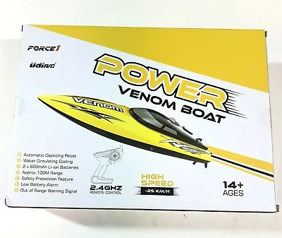 Venom Remote Control Boat UDI001 Limited Edition Yellow For Pools Lakes RTR Race • $34.64