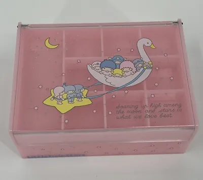 Vintage Sanrio Little Twin Stars Pink Jewelry Trinket Box Made In Japan 1980s • $125