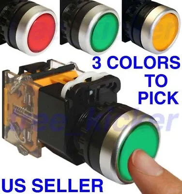 NEW Push Button RED GREEN YELLOW Switch Momentary On/ OFF Heavy Duty Push Button • $6.99