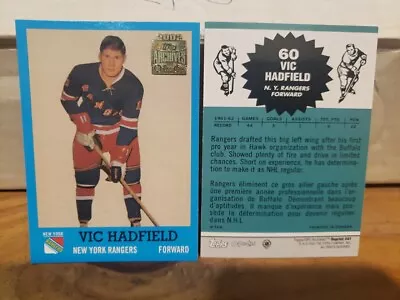 Vic Hadfield New York Rangers 2002 Topps O Pee Chee Archives #60 Reprint RC#41 • $3.99