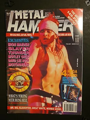 Metal Hammer Magazine May 1991 Guns N Roses Axl Rose Iron Maiden  4 Nega... • $9.99