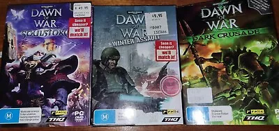 Warhammer 40000  Dawn Of War PC Boxed X 3 Winter Assault Dark Crusade Soulstorm • $49.95