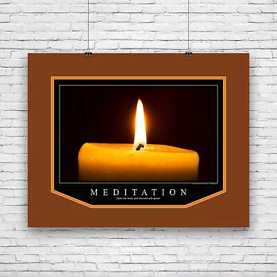 Meditation Candle Envision Motivational Poster Art Print • $14