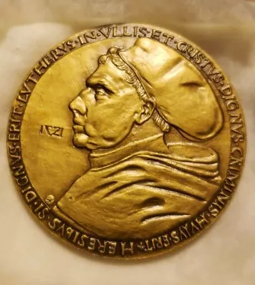 Solid Brass Rare Martin Luther Commemorative Large Coin. #224 Out Of Only 2500  • $175