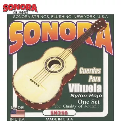 Sonora SN250 Nylon Cuerdas Para Vihuela Strings - Made In USA • $12.95