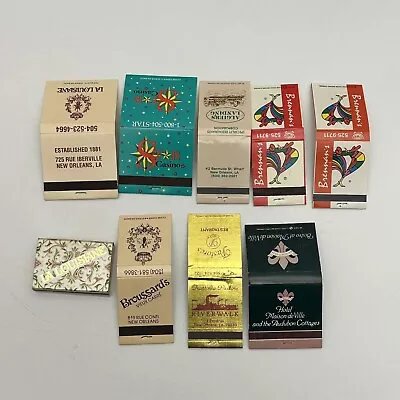 Vintage Lot Of 9 New Orleans Restaurants Matchbooks Hotels Covers • $12