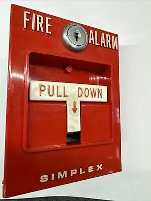 Vintage Simplex 4251-20 Fire Alarm Pull Station Red Non Coded • $29.99