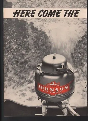 1940 Johnson Outboard Boat Motor Nautical Sea Horse Water Sport 2 Page Ad21934 • $34.95