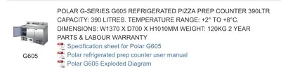 £700 • Buy Polar G605 Refrigerated Pizza And Salad Prep Counter
