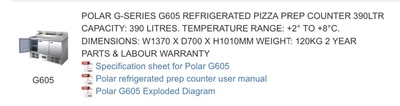 £700 • Buy Polar G605 Refrigerated Pizza And Salad Prep Counter