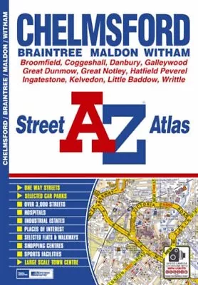 Chelmsford Street Atlas By Geographers A-Z Map Company Paperback Book The Cheap • £8.99