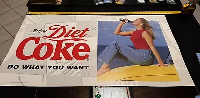 Coca-Cola Vintage Milk Bar Cardboard Large Sign Diet Coke Do What You Want • $55