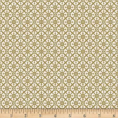 Stof Fabrics 4497-012 Gloria Medallion Gold Cotton Fabric By The Yard • $12.50