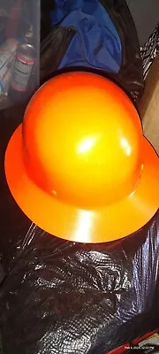 RealFiberglass MSA Skullgard Full Brim Hard Hat With Ratchet Suspension - Orange • $36