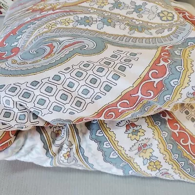 NICOLE MILLER DUVET Cover KING Paisley Cotton READ • $46