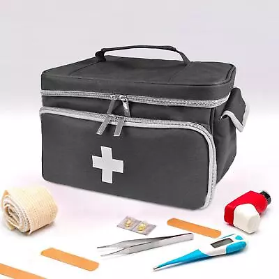 Medical Storage Bag With Handle Emergency Kits Organizer For Home Gym Car • £18.97