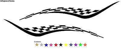 Checkered Flag Decals Boat Truck Semi RV Trailer Race Enclosed Car Cargo Graphic • $65