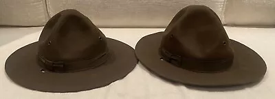 2 Vintage USMC Marine Corps DI Drill Instructor Campaign Cover Felt Hats • $49.99