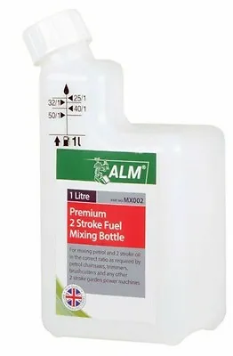 ALM 1 Litre Fuel Petrol Mixing Bottle 2 Stroke Oil For Strimmer Trimmer Chainsaw • £7.25