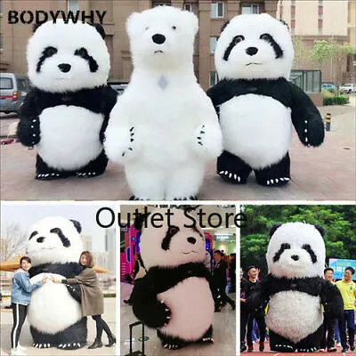 Advertising Inflatable Polar Bear Panda Mascot Costume Suits Cosplay Dress Adult • $1224.11