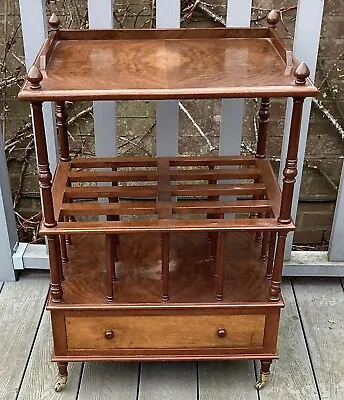 Modern Vintage Mahogany Canterbury Wotnot Wot Not With Drawer • £395