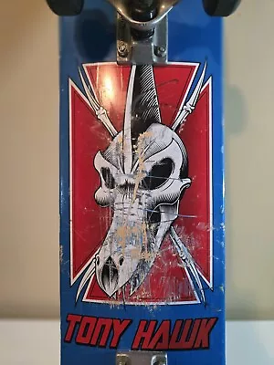 Vintage Rare Tony Hawk Pterodactyl Skull Head Blue Red Skateboard Birdhouse  • $20