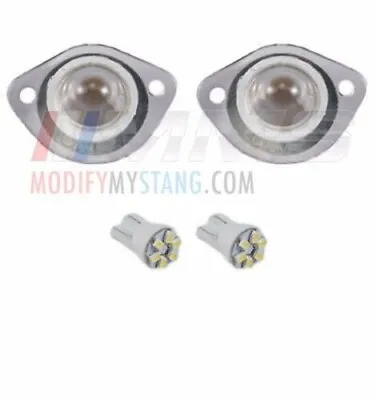 1979-1993 Mustang Rear License Plate Light Lenses Lens Lenses Pair LED Bulbs NEW • $20.95