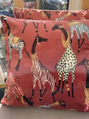 £18 • Buy Giraffe Print Velvet Cushion Covers 