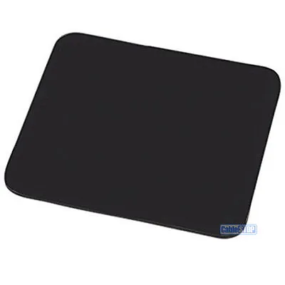 6mm Plain Black Fabric Mouse Mat Foam Back Pc Desktop Computer Laptop Mouse Pad • £2.37