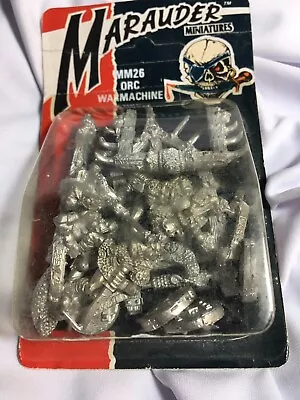 GW WHFB Age Of Sigmar Marauder Orc Warmachine NIB Metal OOP Rare 1988 Crew Of 3 • $29.99