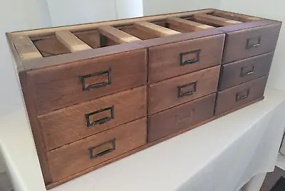 Oak Apothecary Multi Drawer Cabinet File Rockwell Rupel 39 X15  C 1900 Original • $600