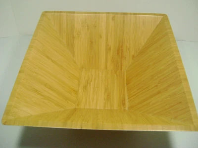 $9.95 • Buy The Pampered Chef Large Bamboo Wood Square Salad Serving Bowl 11' X 11' X 4 