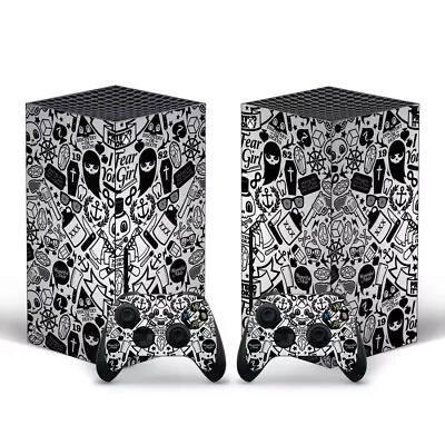 Xbox Series X Skin Black White Graffiti Sticker Decal Vinyl Wrap For Console • $17.49