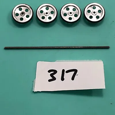 Wheels  Fronts 1/16 Hole  1/24 Slot Car Five Hole One Axle 4 Wheels Replacemet • $18.49