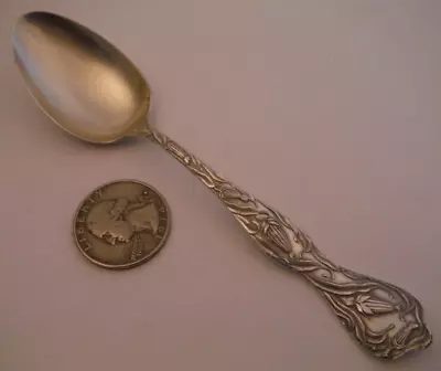 Baker Manchester CORN Pattern Sterling Silver Teapoon ART NOUVEAU NICE C1904 • $35