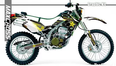 KAWASAKI KLX250 SR/D-Tracker 2005/2004 - 2007  MAXCROSS GRAPHICS KIT DECAL ROC2 • $148.52