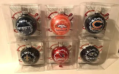 $9.97 • Buy NFL Christmas Tree Color Ornament 2 5/8 In Glass Ball W Holder