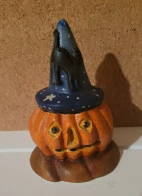 $79.95 • Buy Vintage Halloween Vaillancourt Folk Art PUMPKIN CHALKART SUTTON MASS 1999 #241