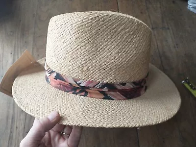 Vintage Country Gentleman Panama Straw Hat Genuine Raffia New W Tags • $18.42