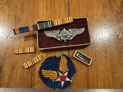 Original Wwii Scarce Full Size Usaaf Flight Engineer Wings Sterling Lot • $264.88