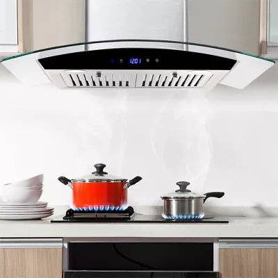 30 Inch Kitchen Wall-Mounted Range Hood 700CFM Touch Glass Panel Three Speed New • $229.99