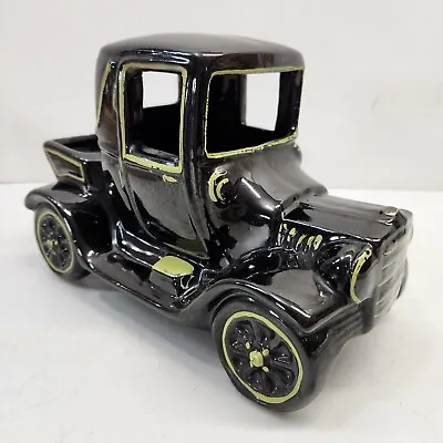 Vintage McCoy Model A Truck Car High Glaze Black Yellow Trim Planter USA EUC • $28.99