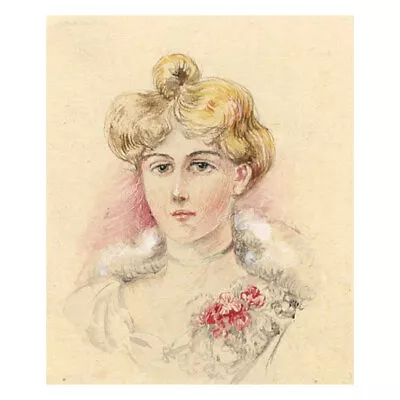 Dorothy B.M. Kerr Miniature Portrait Of An Edwardian Woman – C.1902 Watercolour • £28