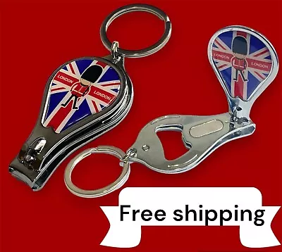 London Souvenir Key Ring With Nail Clipper/Bottle Opener Union Jack Uk Seller • £3.46