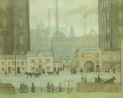 L S Lowry Early Image Coming From The Mill 1918 Exquisuite Smaller Mounted Print • $14.93