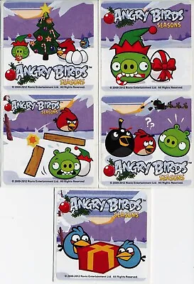 $2.01 • Buy 5 X Square Stickers ~ Angry Birds Christmas Presents ~