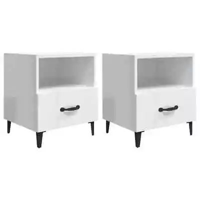 2x High Gloss Bedside Tables Wooden Drawers Storage Side Cabinets Nightstand • $110.66